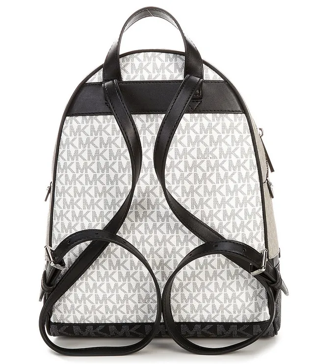 Michael Kors Signature Logo Rhea Zip Medium Tri-Color Block Backpack