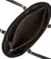 Michael Kors Voyager East West Signature Logo Black Tote Bag - Black/Cream
