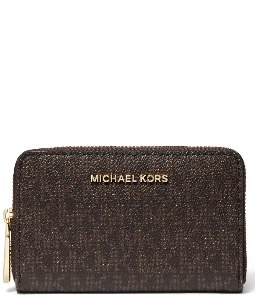 Michael Kors Black Leather Card Holder Wallet Michael Kors
