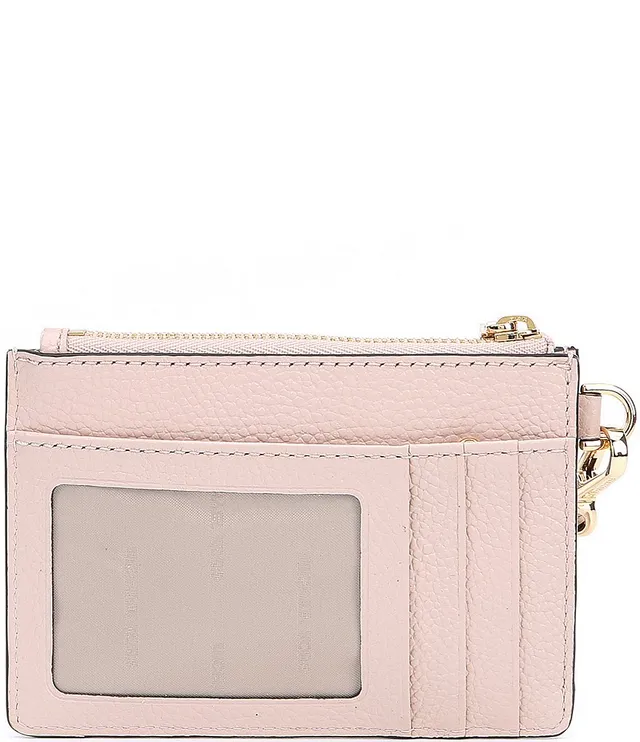 Michael Kors Small Mercer Pebbled Leather Coin Case- Soft Pink