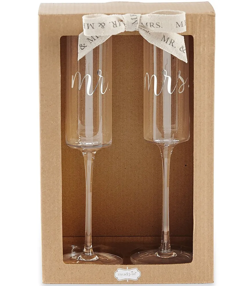 Mr & Mr Stemless Flutes - Set of 2