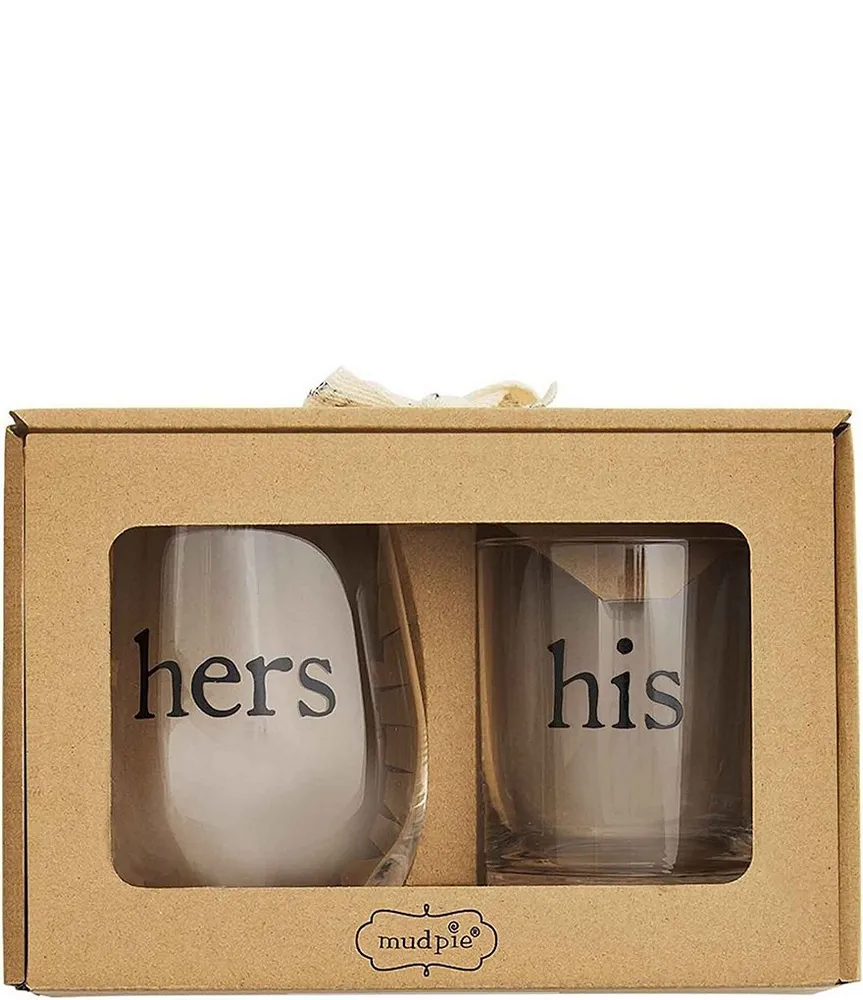 Mud Pie Mr & Mrs Champagne Flute Set