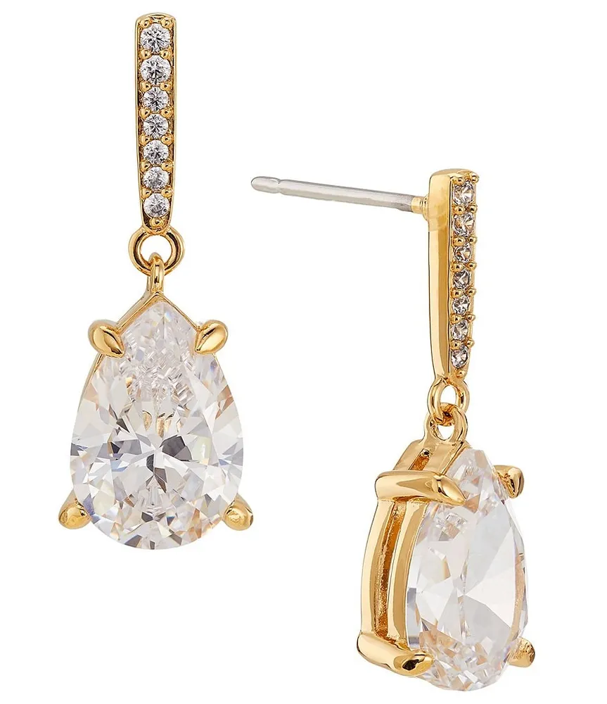 Nadri Faux-Pearl Crystal Drop Earrings