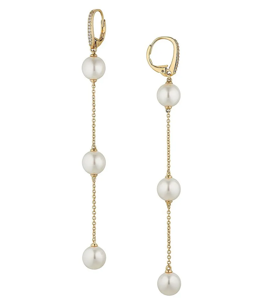 Nadri Faux-Pearl Crystal Drop Earrings