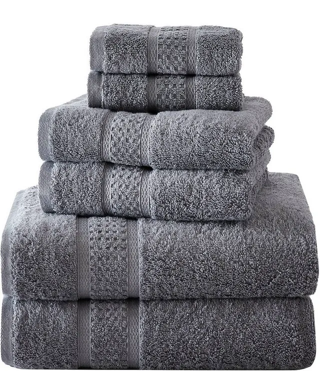 Tommy Bahama Island Retreat 6-Piece Grey Cotton Towel Set, Gray