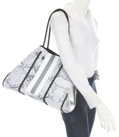 Parker & Hyde Neoprene Snake Print Tote Bag