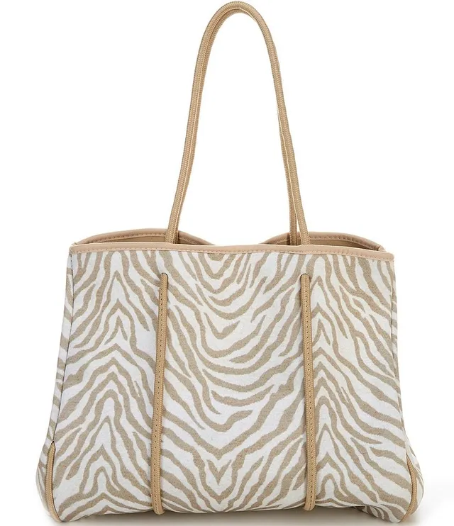 Parker & Hyde Tan Zebra Neoprene Tote Bag