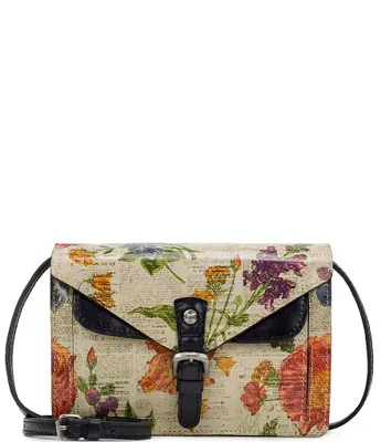 Patricia Nash Irving Parisian Newspaper Floral Crossbody Bag