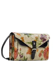 Patricia Nash Irving Parisian Newspaper Floral Crossbody Bag