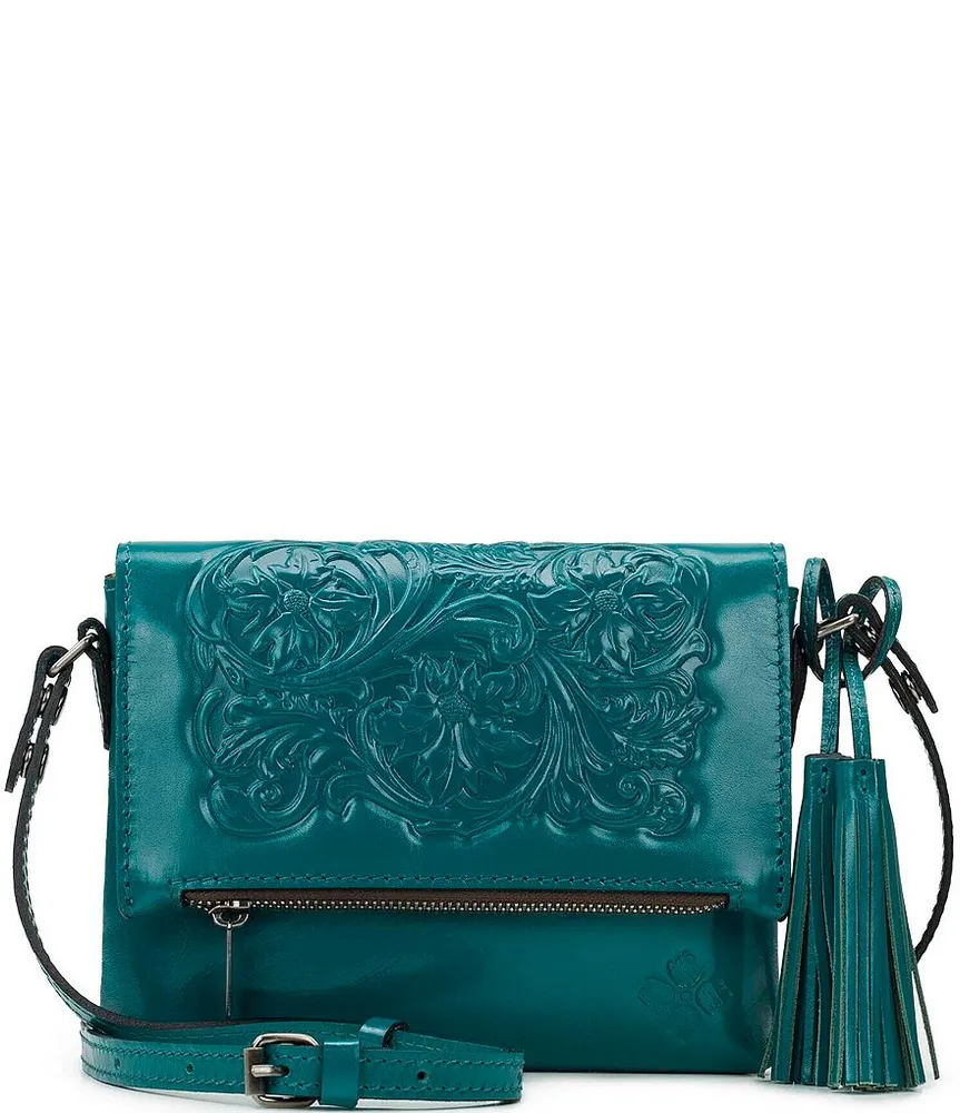 Patricia Nash Cassano Signature Floret Leather Crossbody Bag