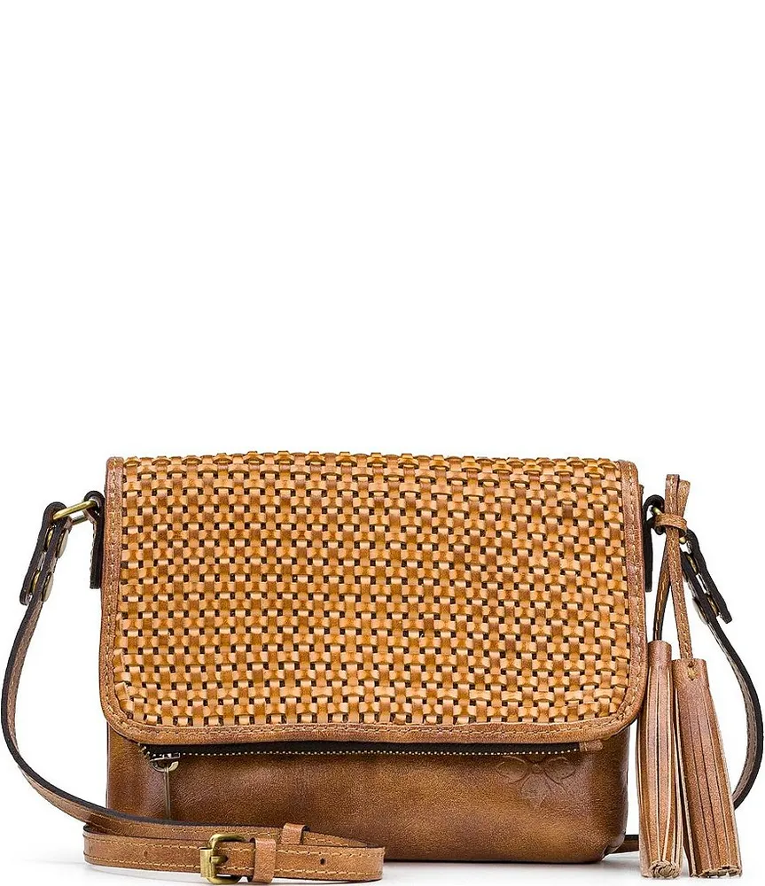 Patricia Nash Rimini Double Zip Doorway Print Leather Crossbody