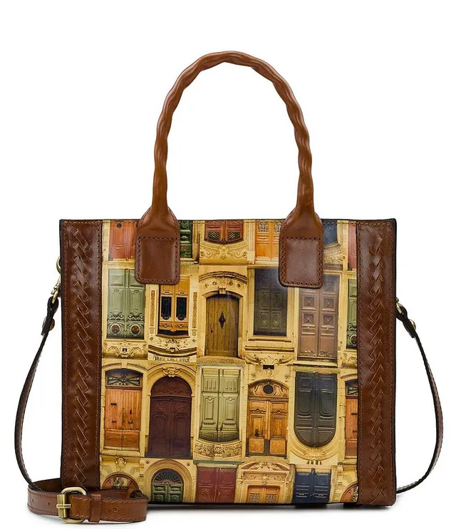 Patricia Nash Penley Doorway Print Leather Crossbody Bag - Doorway Print