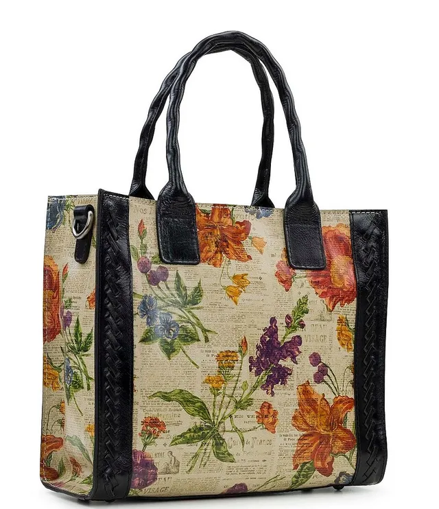 Patricia Nash Multicolor Flower Straw Tote Bag