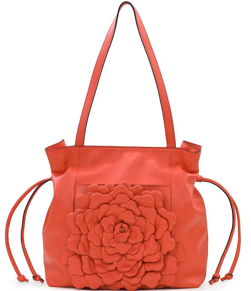 Patricia Nash Everton Leather 3D Flower Tote Bag