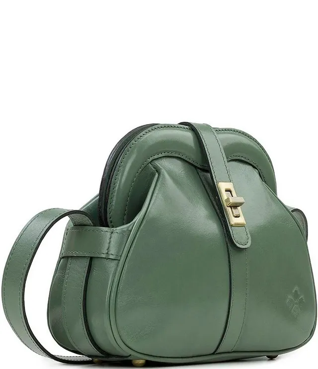 Patricia Nash Bellariva Small Leather Frame Bag in Green