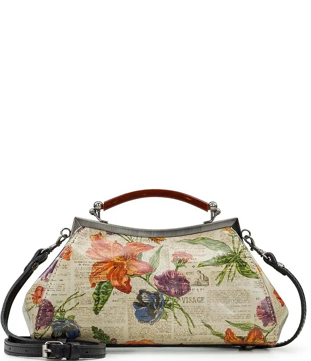 Patricia Nash Irving Parisian Newspaper Floral Crossbody Bag