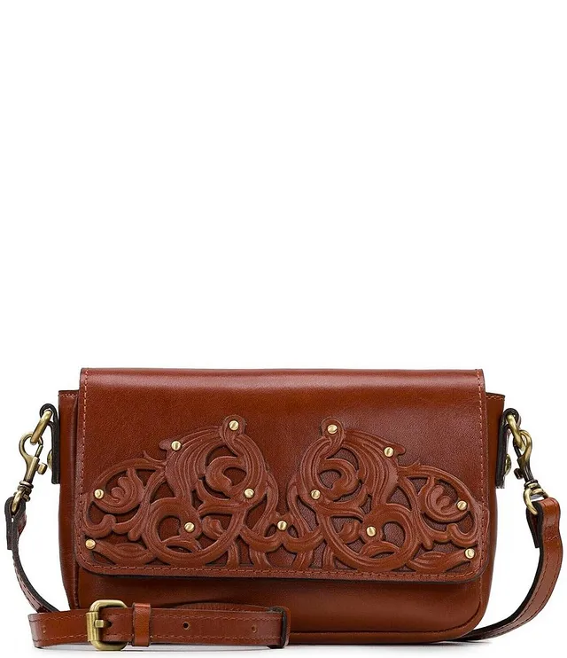 Patricia Nash Rimini Double Zip Doorway Print Leather Crossbody