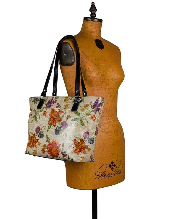 Patricia Nash Cassano Parisian Newspaper Floral Crossbody Bag