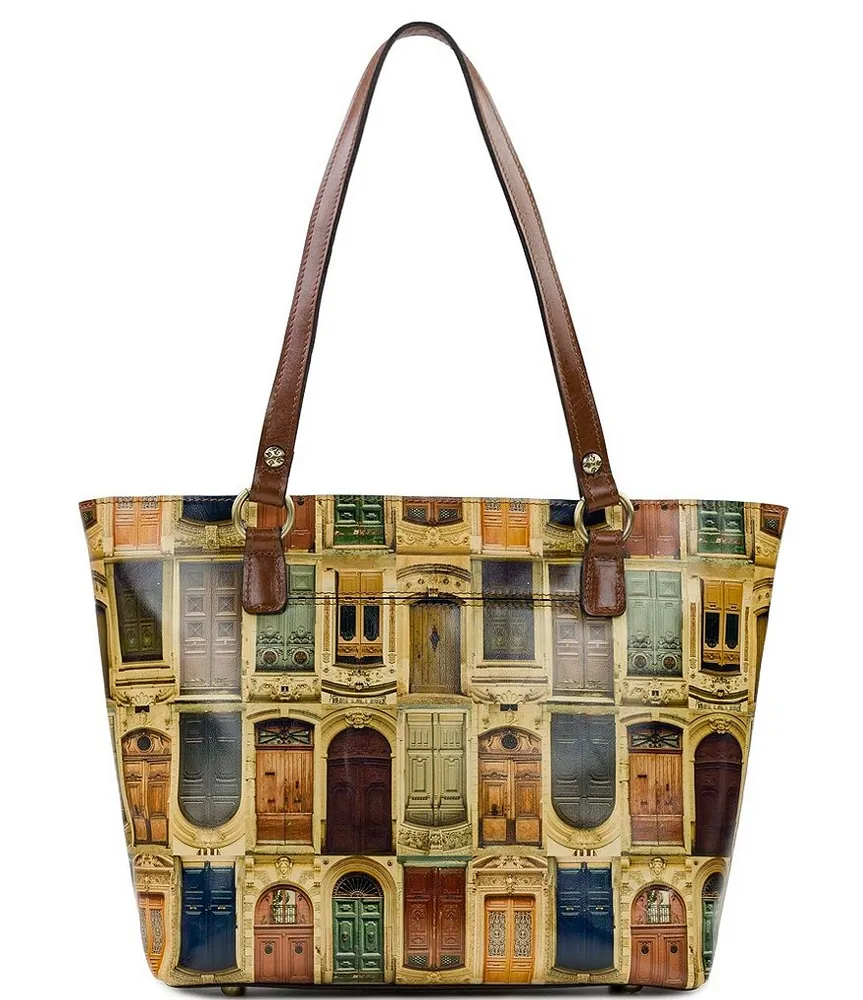 Patricia Nash Curry Parisian Newspaper Floral Tote Bag