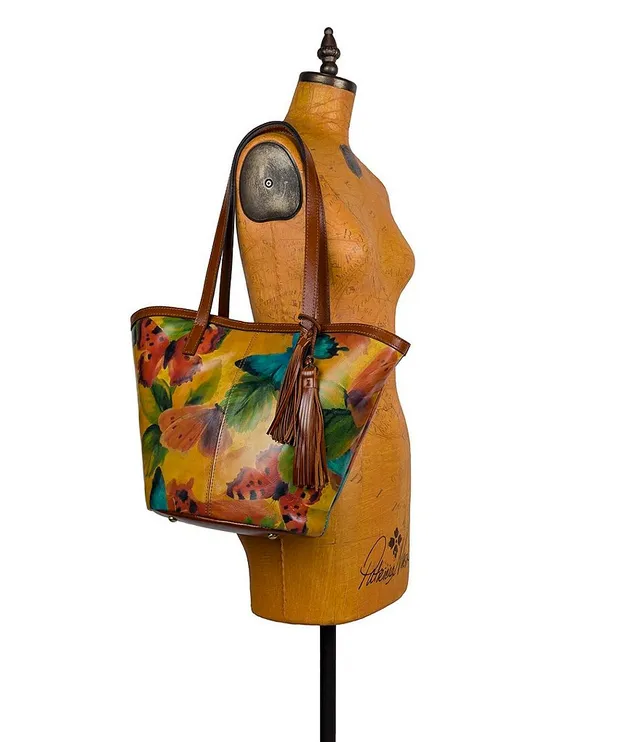 Patricia Nash Multicolor Flower Straw Tote Bag