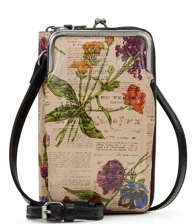 Patricia Nash Cassano Parisian Newspaper Floral Crossbody Bag