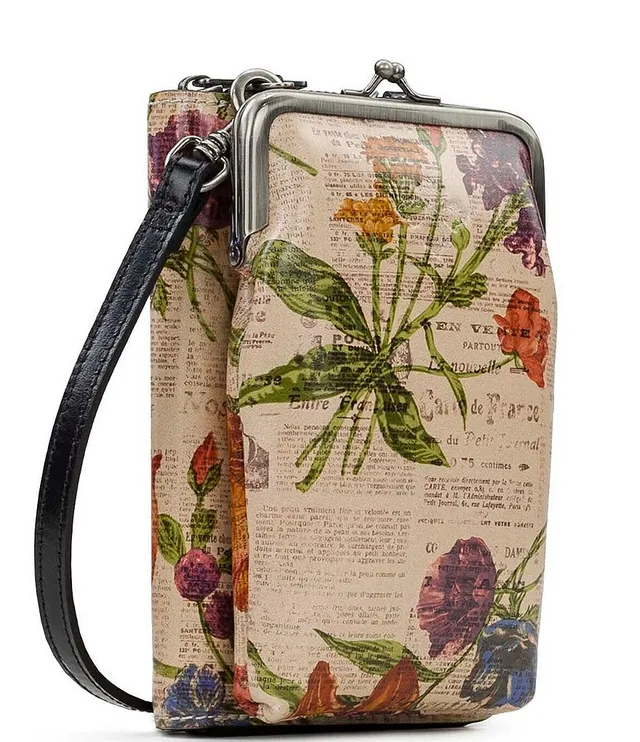 Patricia Nash Cassano Parisian Newspaper Floral Crossbody Bag