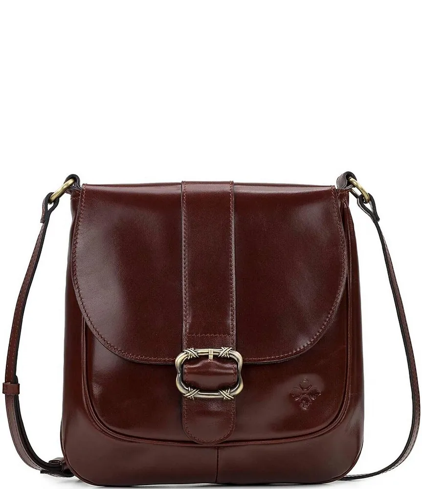 Patricia Nash Leather Elanor Elanor Belted Bucket Crossbody 