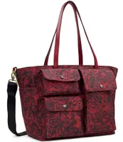 Patricia Nash Etched Roses Collection Roses Print Travel Tote Bag