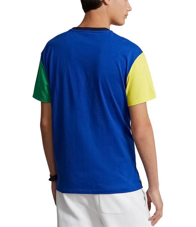 Polo Ralph Lauren Classic-Fit Color Block Logo Print Short-Sleeve Tee