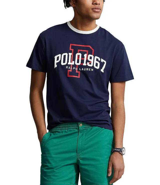 Polo Ralph Lauren Classic-Fit Color Block Logo Print Short-Sleeve Tee