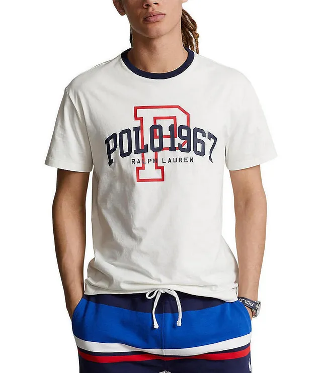 Polo Ralph Lauren Classic-Fit Color Block Logo Print Short-Sleeve Tee