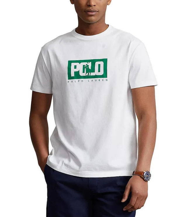 Polo Ralph Lauren Classic-Fit Color Block Logo Print Short-Sleeve Tee