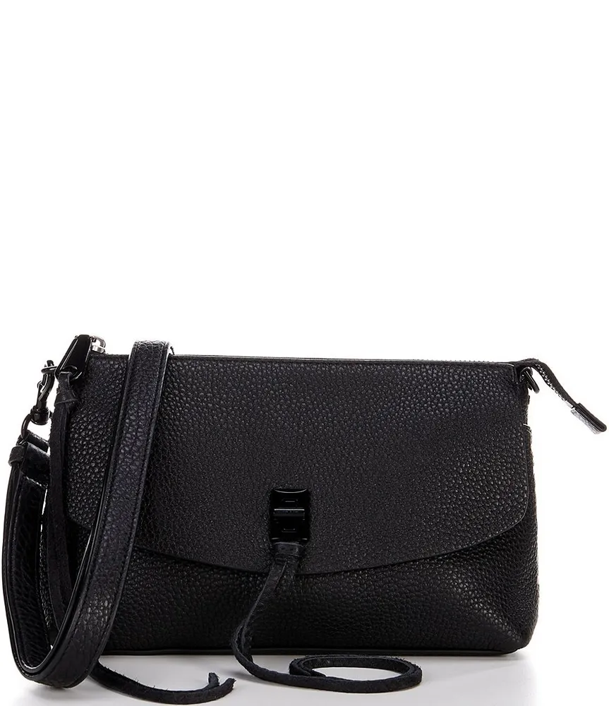 Rebecca Minkoff Snake Ring Crossbody Saddle Bag - Black