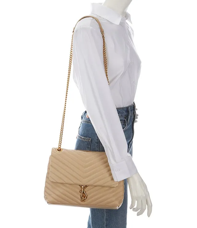 Rebecca Minkoff Edie Flap Shoulder Bag - Latte