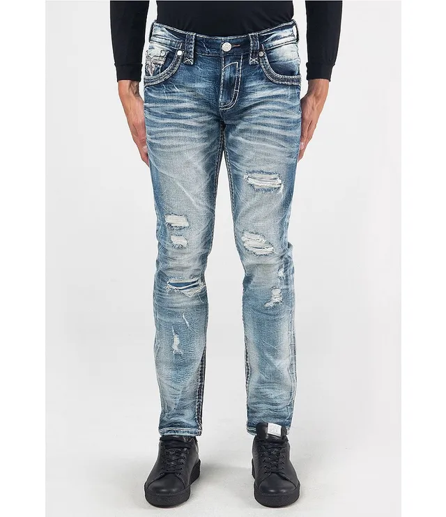 lejlighed Fejlfri sendt Rock Revival Talan A203 Alt Straight Double R Logo Denim Jeans | Green Tree  Mall