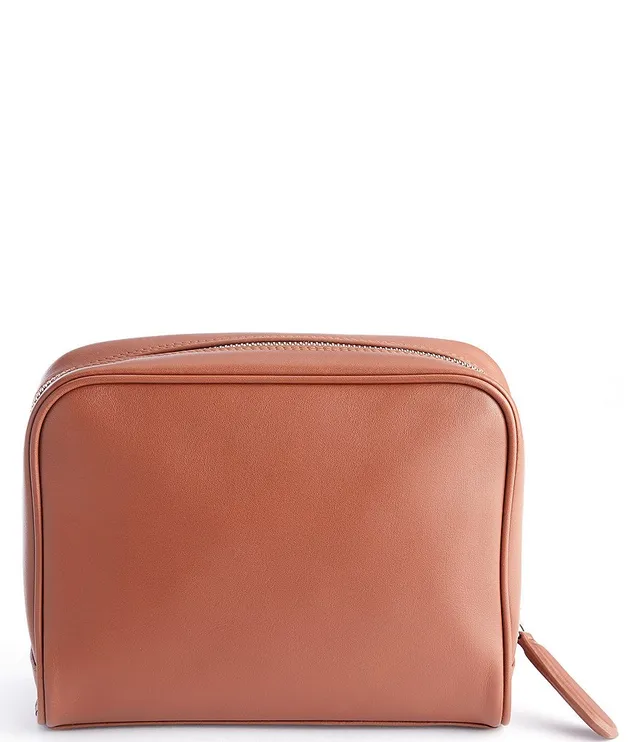 Royce Colombian Leather Toiletry Bag Tan
