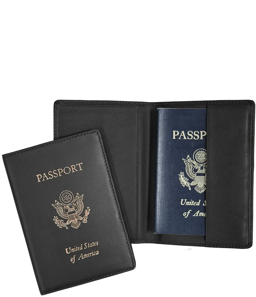 Royce Leather RFID Blocking Passport & Currency Wallet