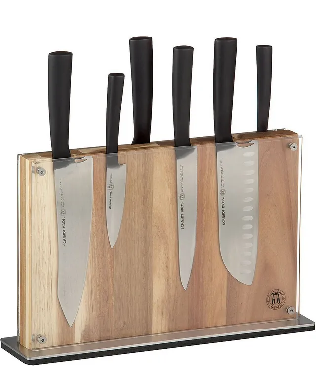 Schmidt Brothers Cutlery Zebra Wood 7-Piece Knife Block Set