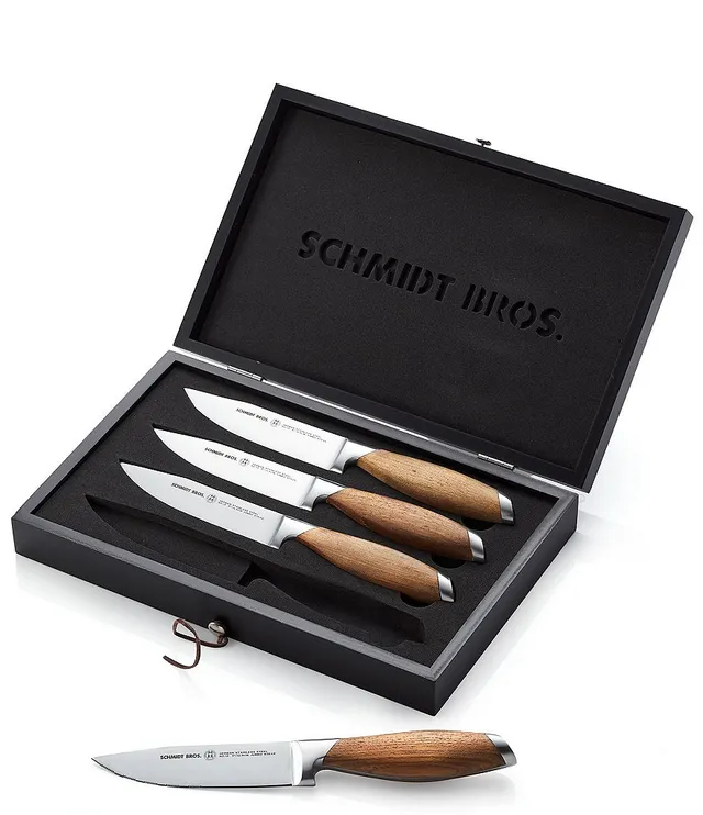 Schmidt Brothers BBQ Carbon 6 4-PIece Grill Tool Set, Stainless