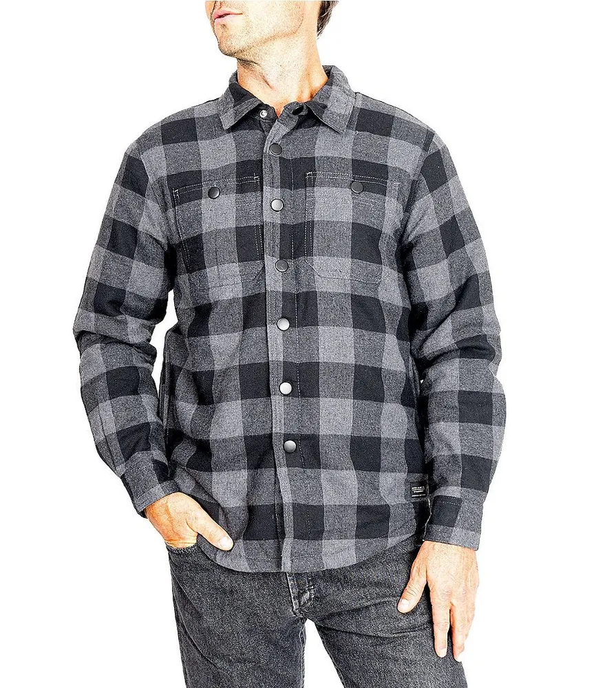 Lids Las Vegas Raiders WEAR by Erin Andrews Women's Plaid Flannel Button-Up  Long Sleeve Shirt - Cream/Gray