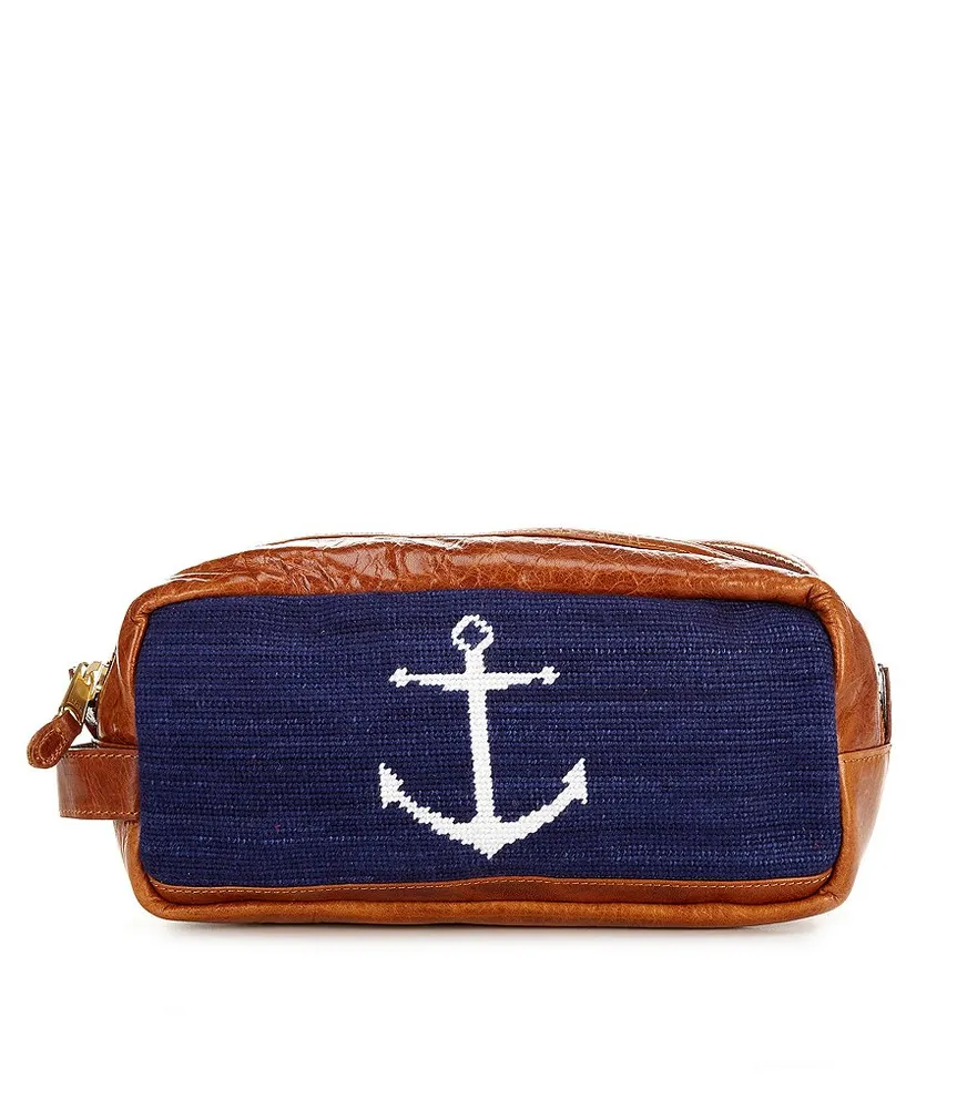 Smathers & Branson Anchor Needlepoint Toiletry Bag