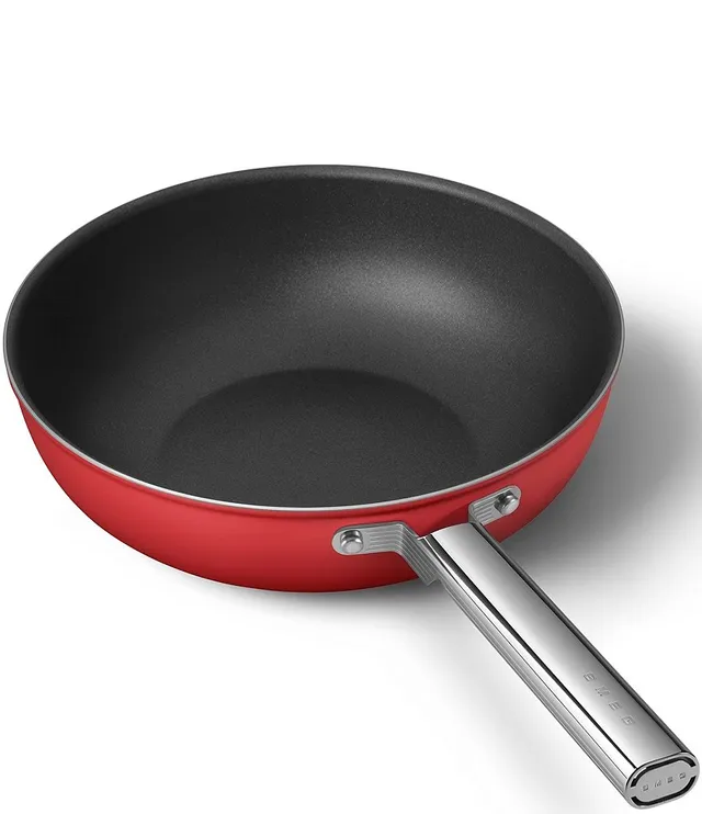 Smeg 12 Nonstick Wok - Red