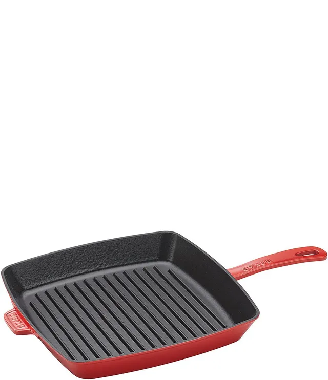 Staub 12 Cast Iron Square Grill Pan - Dark Blue