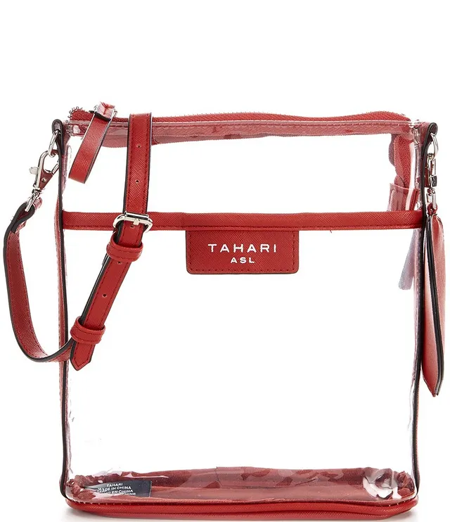 Tahari ASL Stadium Clear Crossbody Bag, Womens, Gold