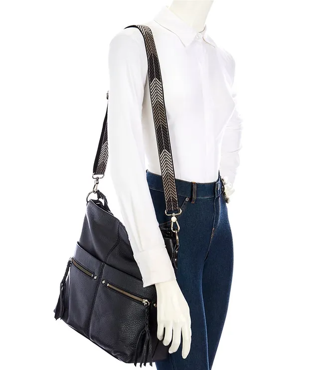 The Sak Ashland Floral Embossed Leather Zip Top Crossbody Bag