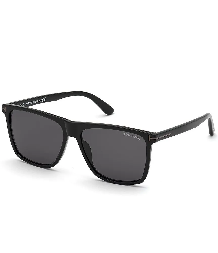 Black Alejandro rectangular acetate sunglasses