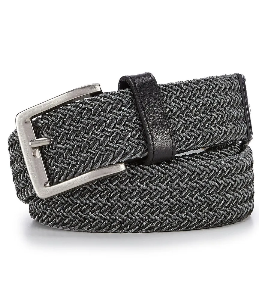 Roundtree & Yorke Men's V-Braided Leather Belt
