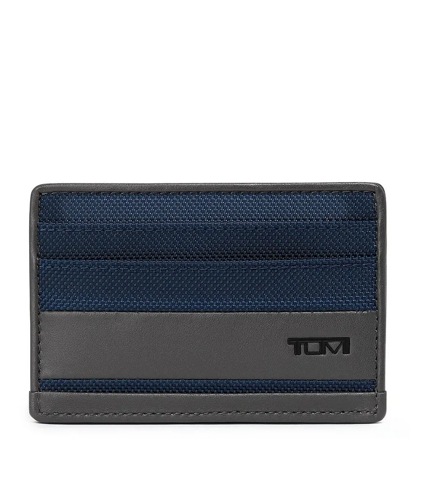 TUMI - Alpha Money Clip Card Case Wallet for Men - Anthracite/Brown