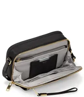 Tumi Voyageur Langley Gold Tone Crossbody Bag