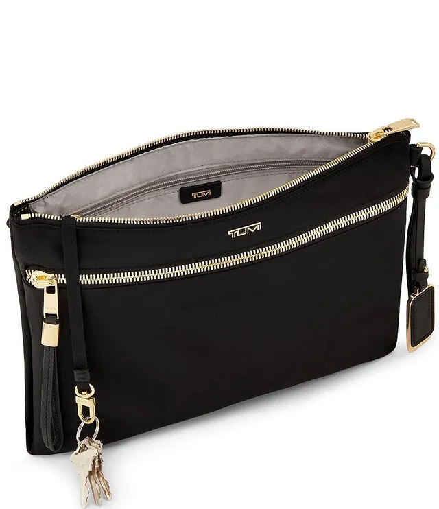 Tumi Voyageur Langley Gold Tone Crossbody Bag